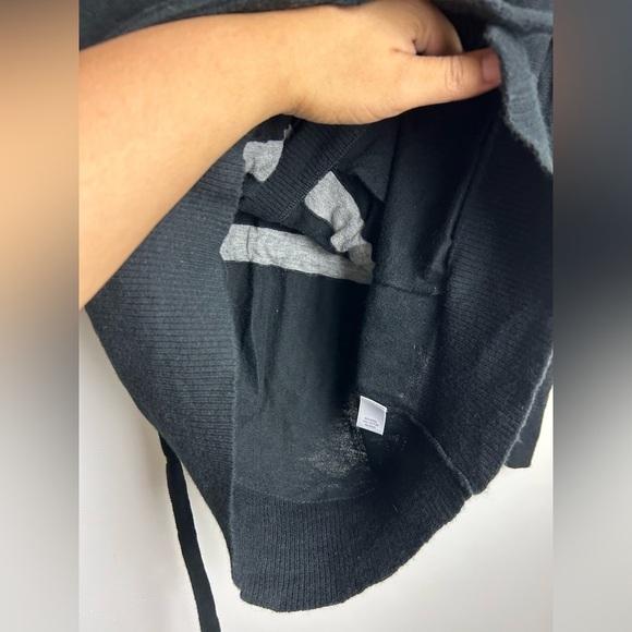 VTG Y2K Banana Republic Black Wool Hooded Cardigan Jacket Sz S Street wear - Picture 6 of 13